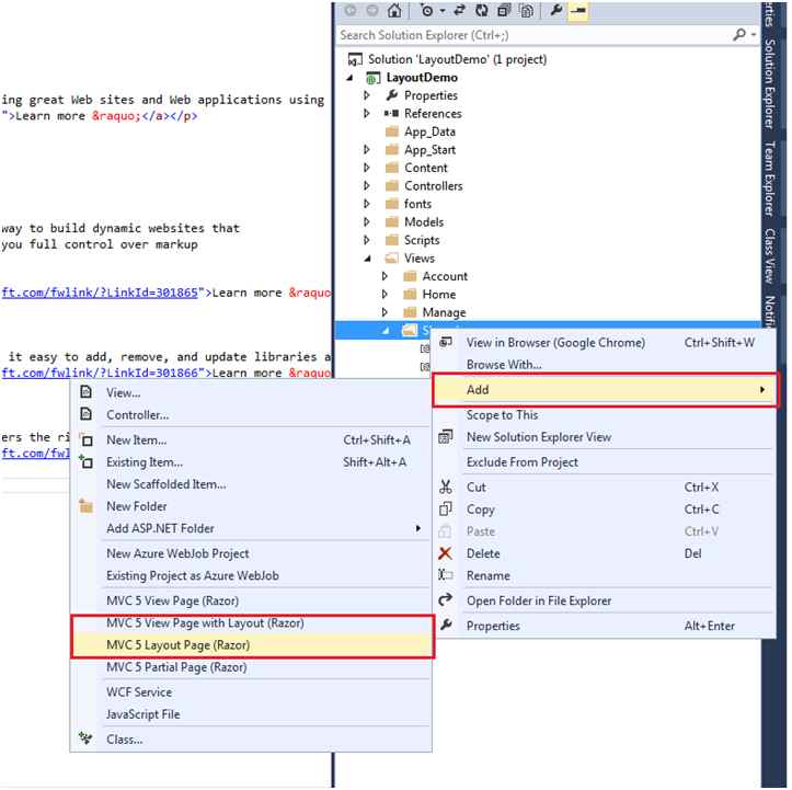 Create Multiple Layout page